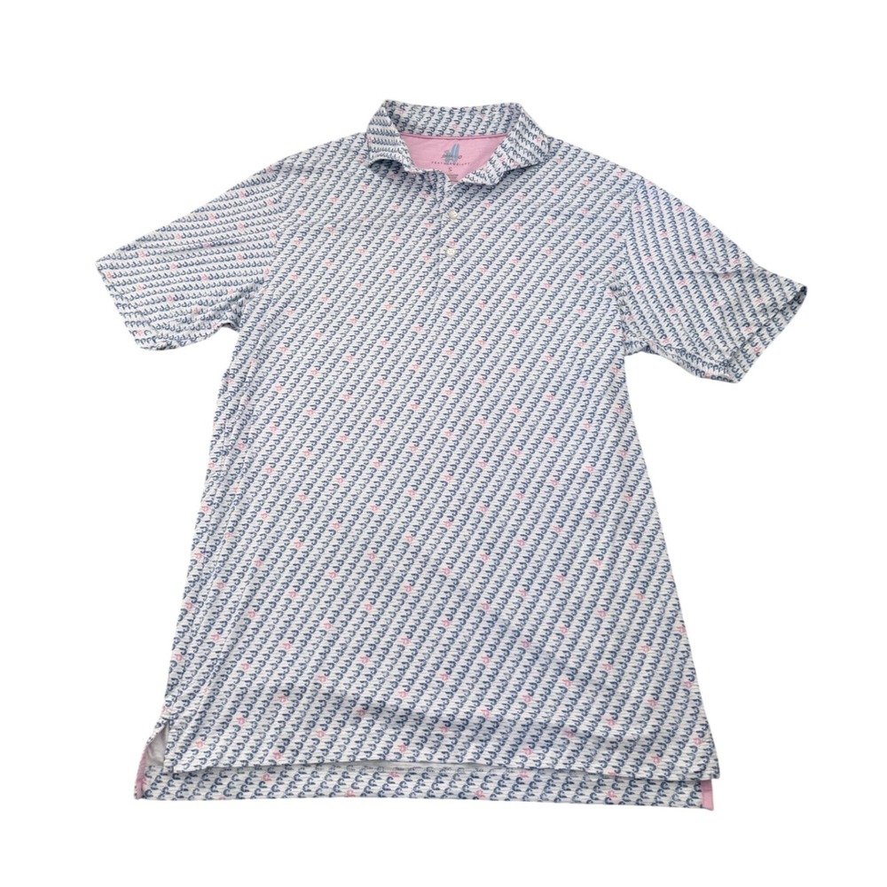 Johnnie-O Shrimpy Golf Polo Shirt Mens Featherweight Performance Size Small Logo - Picture 4 of 5